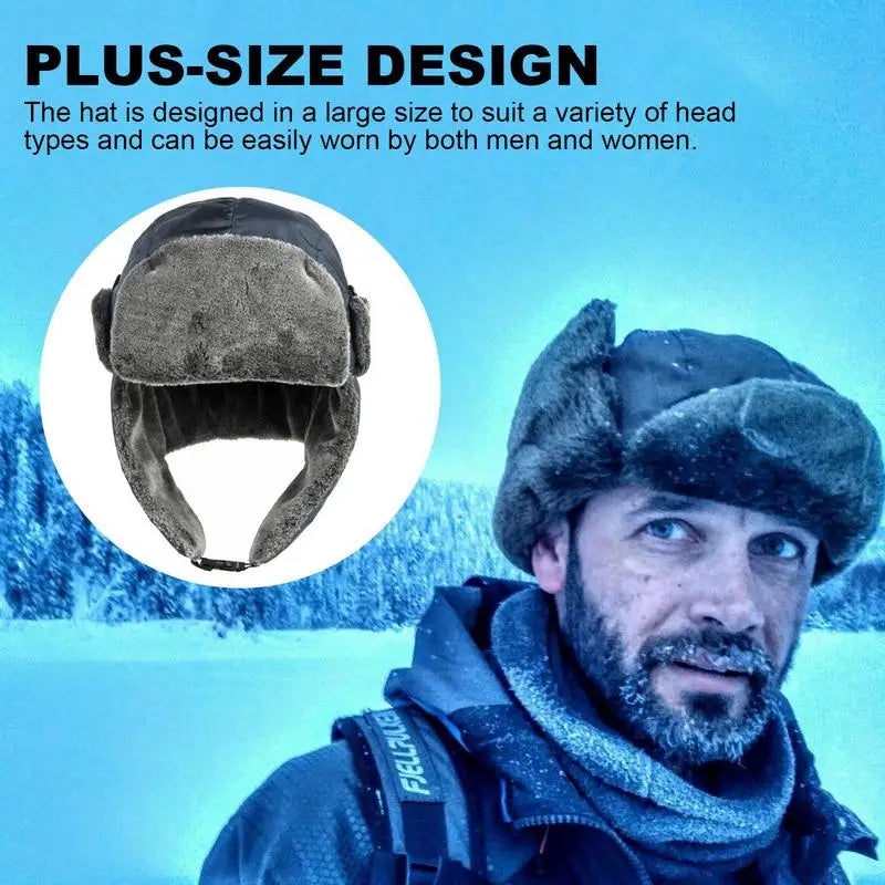 Trooper Hats Cozy Winter Warm Hunting Trapper Caps Outdoor Sports Supplies Windproof