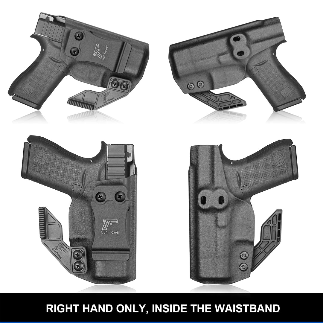 Pistol Holsters Fits for Glock 43/43X Concealed Carry IWB Kydex Gun Bags With Belt Clip and Claw Not for G43X MOS Right and left