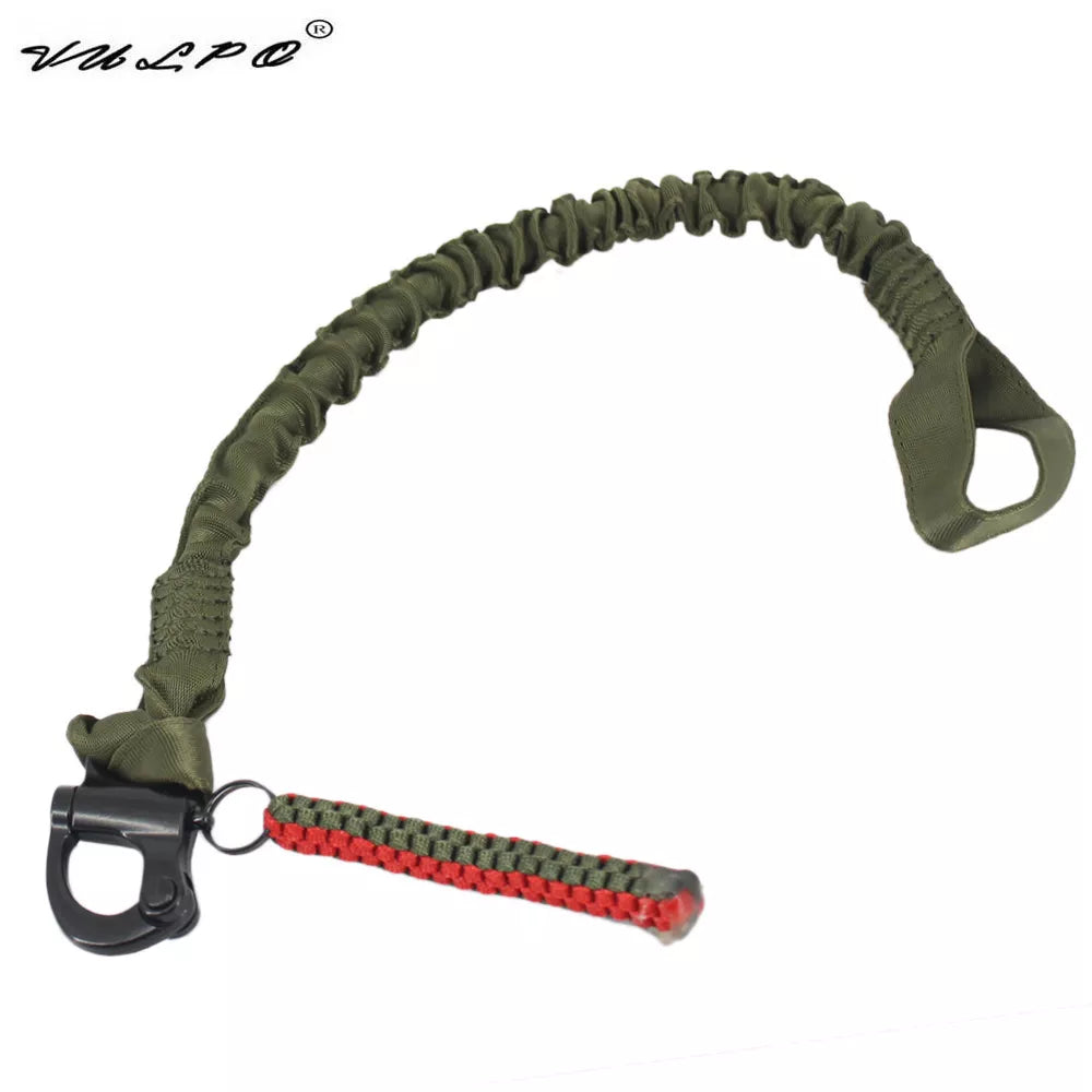 VULPO Tactical Quick Release Safety Sling Lanyard Retractable Retention Lanyards Outdoor