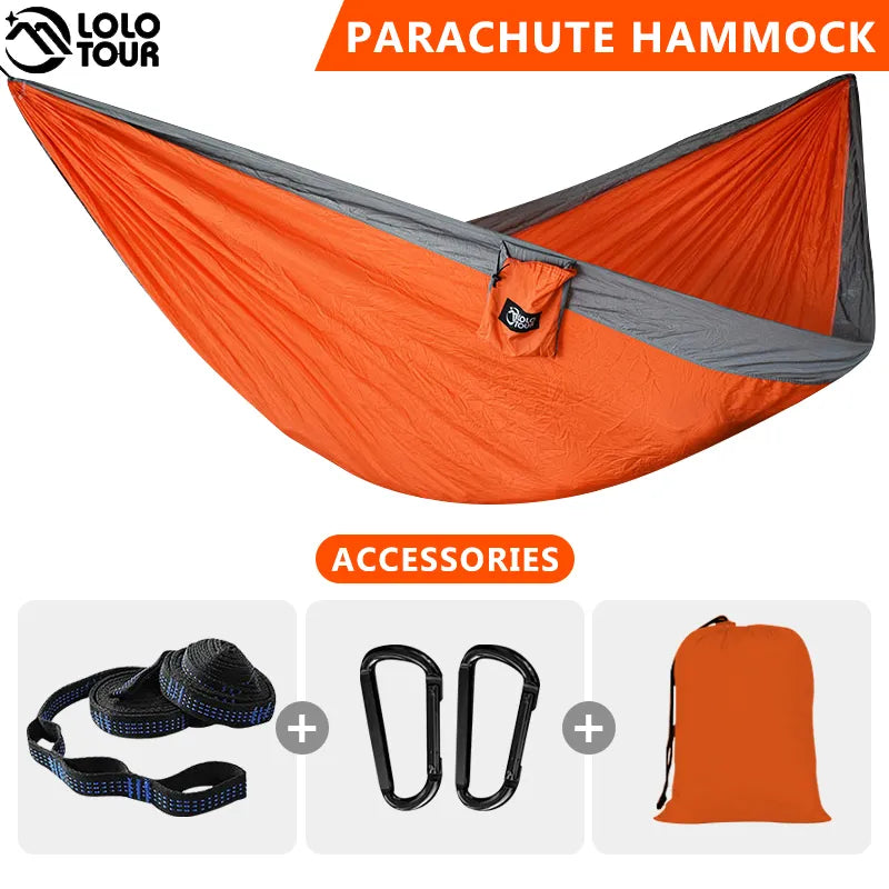 220x100cm Parachute Hammock 1 Person Portable Army Survival 210T Nylon Hammock