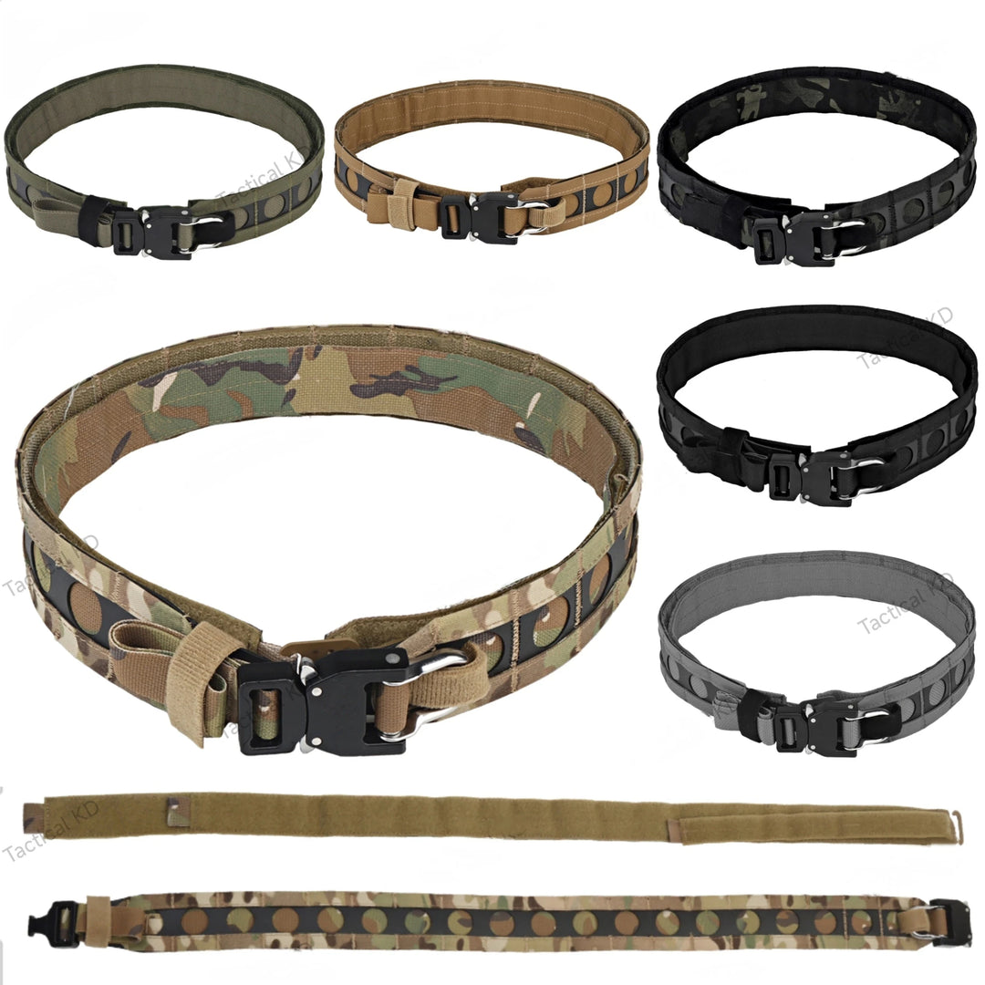 Tactical Bison Battel Belt Girdle Quick Detach Metal Buckle Lightweight Profile Molle Mount