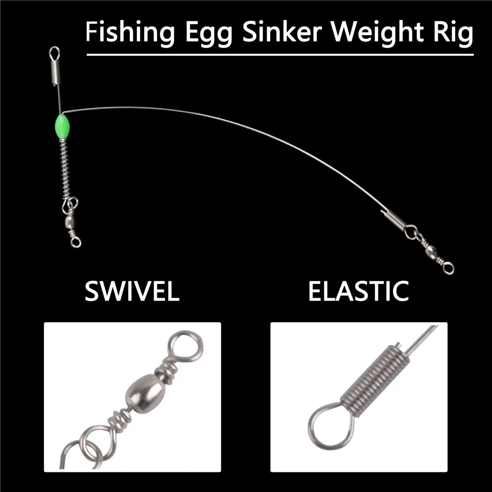 20/40Pcs Fishing leader Line Saltwater Surf Fishing Rigs Stainless Steel Wire Leader Rig