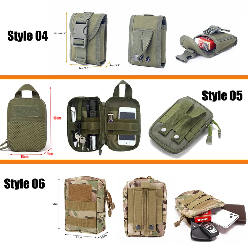 Tactical Bags Molle Pouches Military Gear Waist Bag Men Phone Pouch Camping Hunting