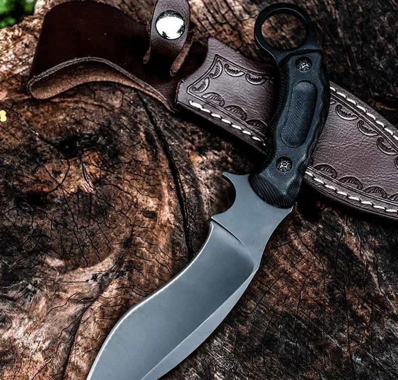 Outdoor machete straight knife special battle high hardness knives wild survival carry-on self-defense military knife