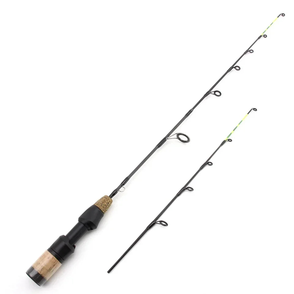 60cm Ice Fishing Rod With Reel Portable Light Folded Pole Carbon Fiber River Shrimp