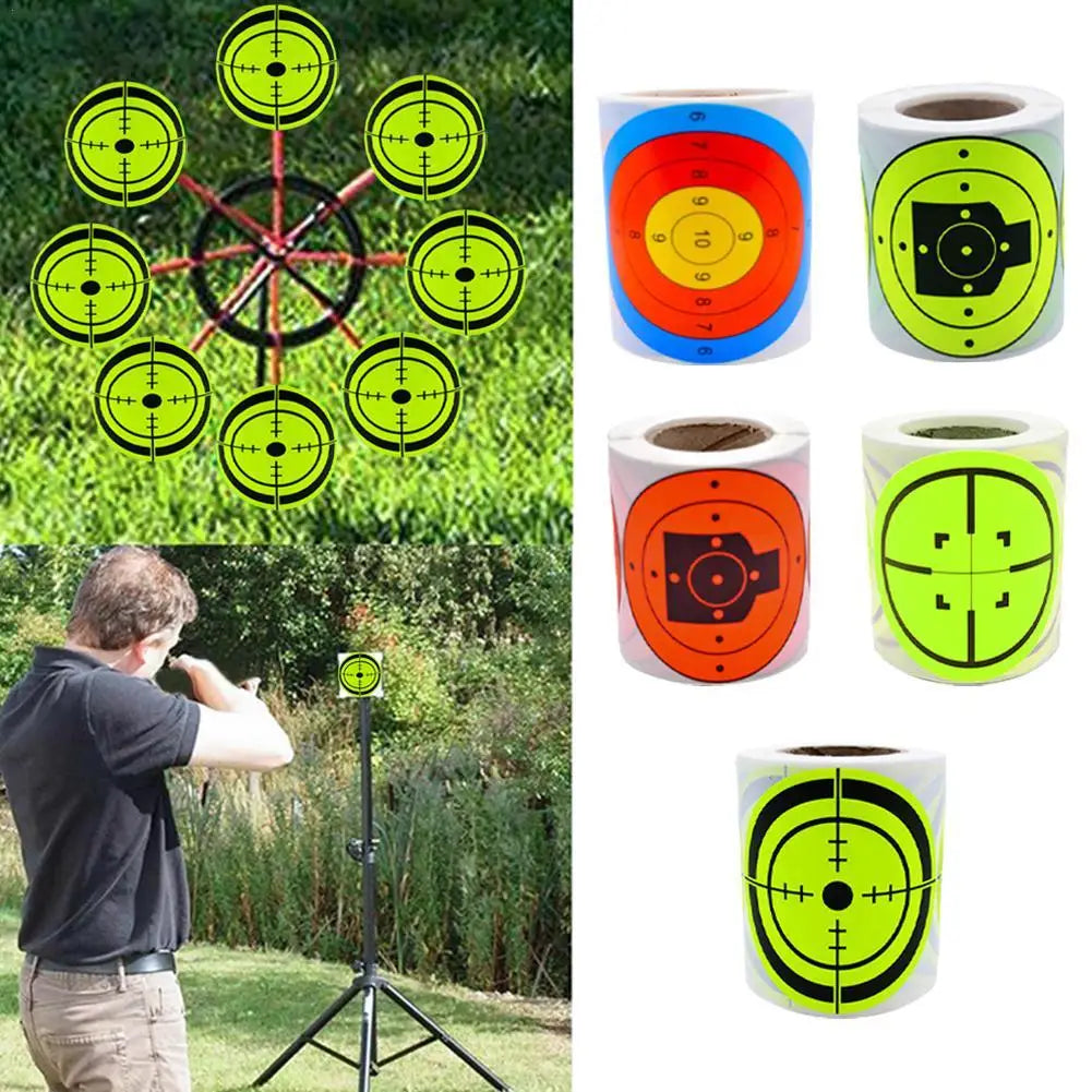 200pcs Shooting Target Stickers Fluorescence Self-adhesive Patch Shooting Target