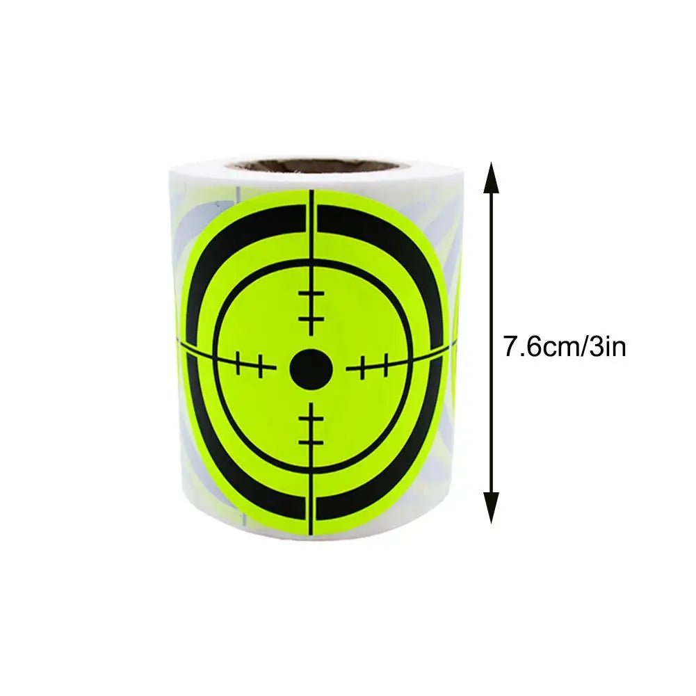 200pcs Shooting Target Stickers Fluorescence Self-adhesive Patch Shooting Target