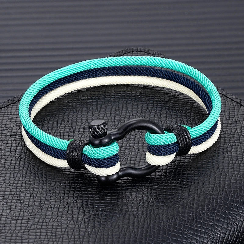 MKENDN Fashion Men Women Argentina Yellow Flag Multilayer Nautical Rope Bracelet