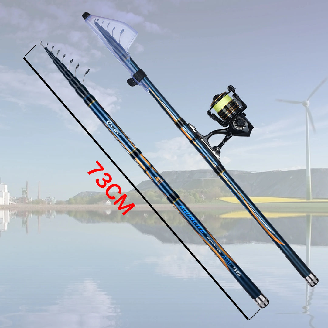 PHISHGER Telescopic Bolognese Trout Fishing Rod 4/4.5/5/5.5/6m 30T Carbon Float 5-35g Ultralight Surf Spinning Travel Fast Pole