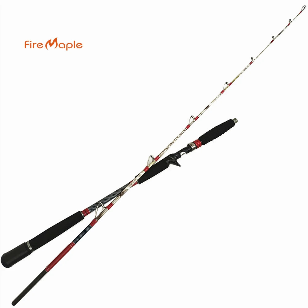 Red Shark 1.58m 5 feet very strong rod slow jigging fishing solid tip XH surf casting