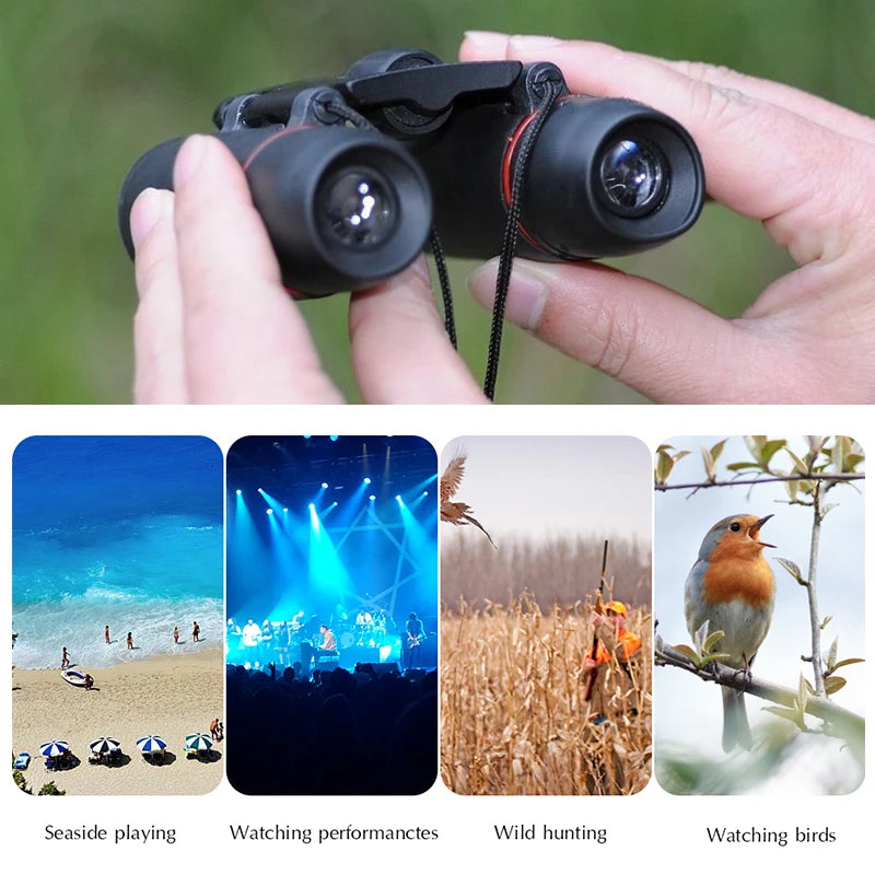 Professional 30x60 Telescope Mini Compact Folding Binoculars HD Portable for Child