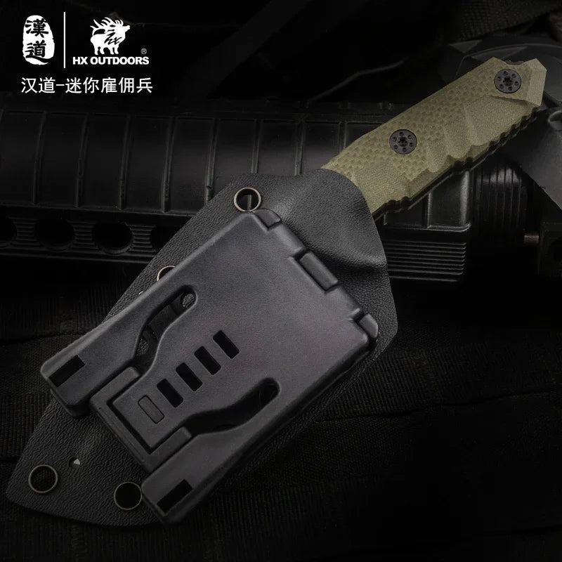 HX OUTDOORS knife G10 handle D2 steel blade tactical straight knife field survival knife  pocket survival knives