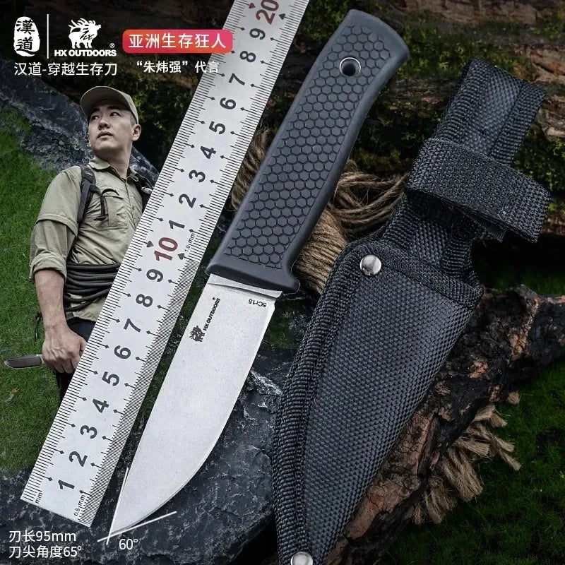 HX OUTDOORS Tactical knife outdoor survival knife self-defense pocket knife high hardness sharp fruit TOOL
