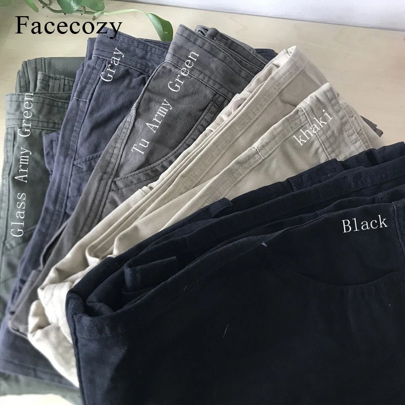 Facecozy Men Tactical Military Cargo Pants Winter Male Outdoor Multi-pockets Windproof