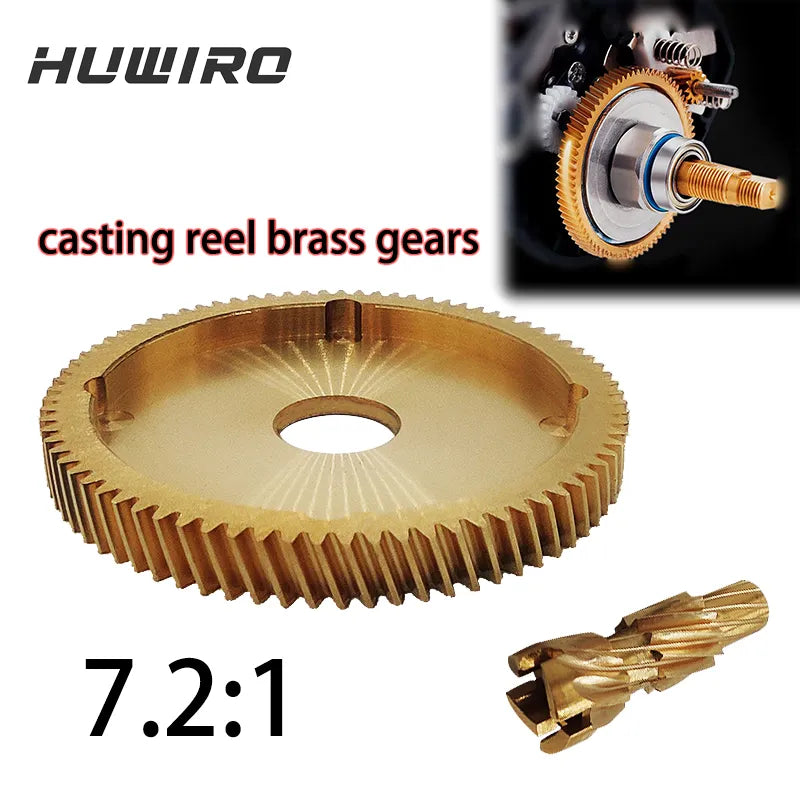 Bait Casting Fishing Reel Copper Drive and Pinion Clutch Gear DIY Spare Parts Repair