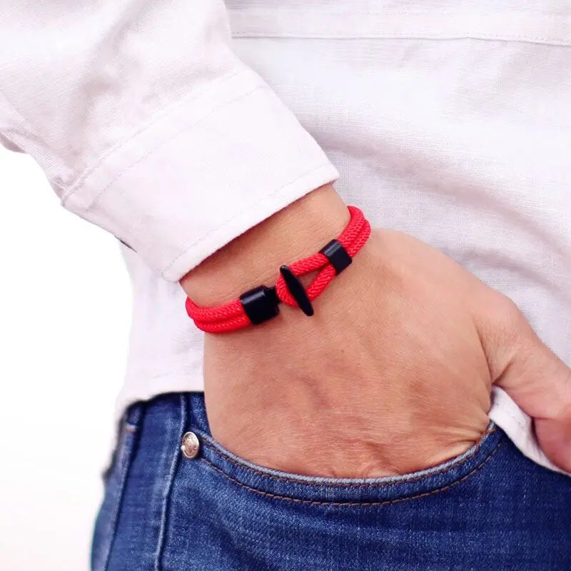 Nautical Rope Bracelet Homme Outdoor Camping Adventure Braclet Pulsera Roja Tela