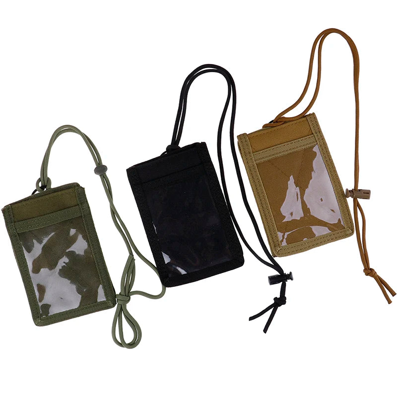 1PC Tactical ID Card Case Patch Neck Lanyard and Credit Card ID Card Holder Outdoor