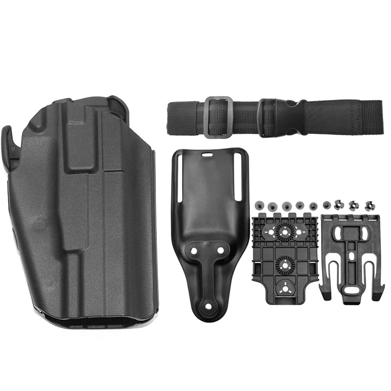 Tactical 579 GLS Pro-Fit Gun Holster for WALTHER PPQ M2 9/40 HK45 Glock 17 19 with QLS 19 22 Quick Locking System/Leg Platform