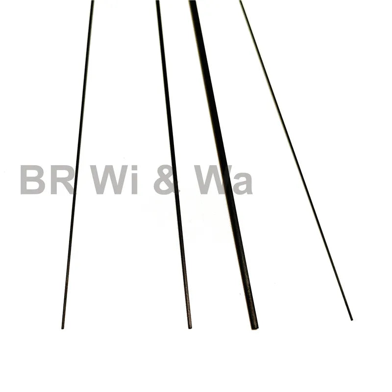 BR Wi & Wa 4PCS 50CM Solid Carbon Rod Tip Blank No Paint Rod Building Components