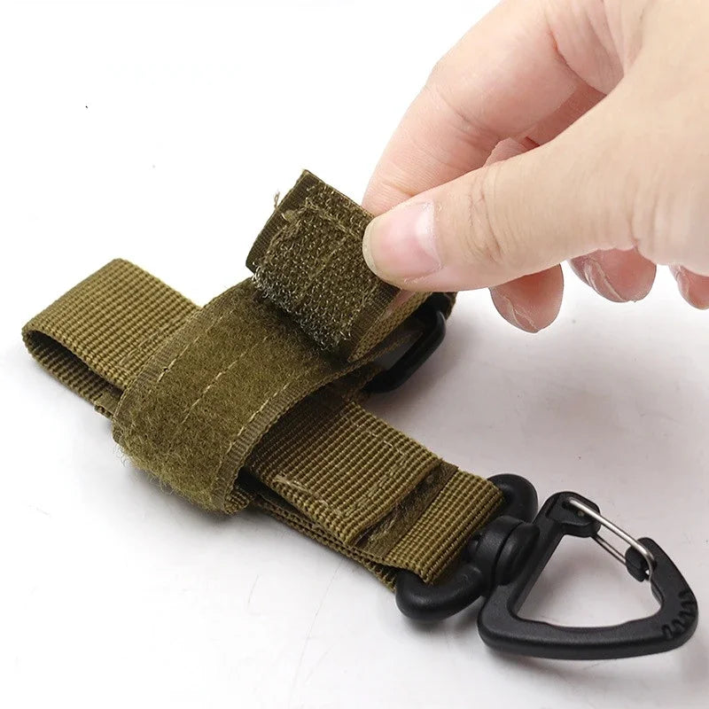 Mountaineering Buckle Outdoor Keychain Tactical Gear Clip Keeper Pouch Belt Keychain