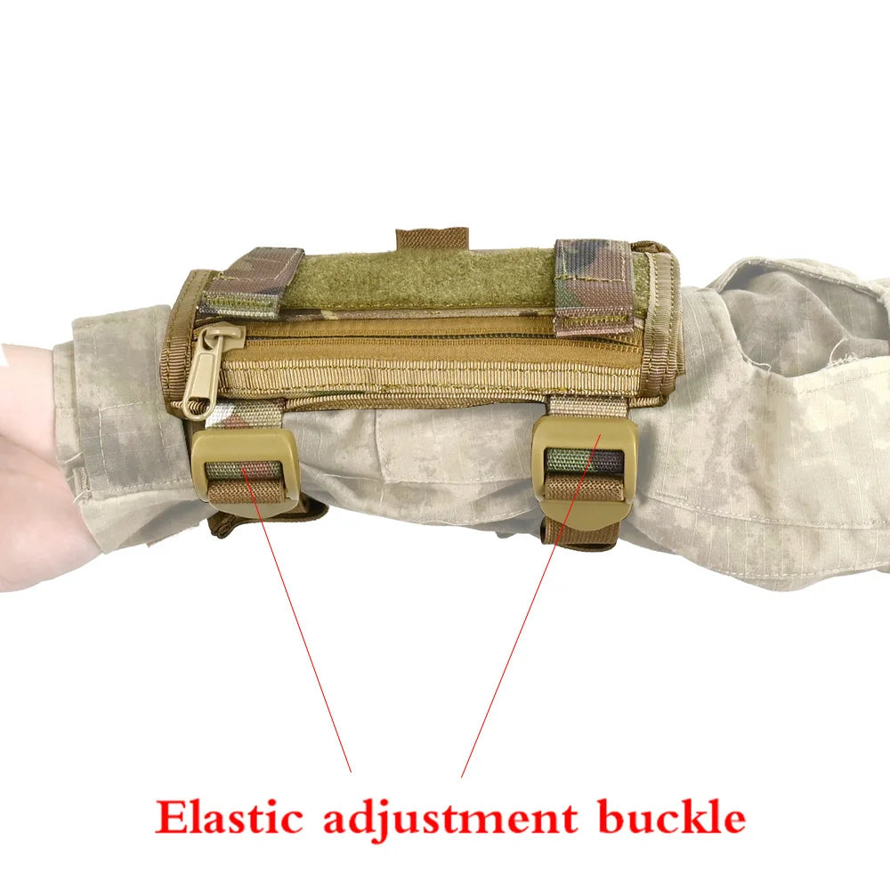 Tactical Gear Armband Sleeve Wrist Map Holder Pouch QB Wrist Map Arm Strap Card