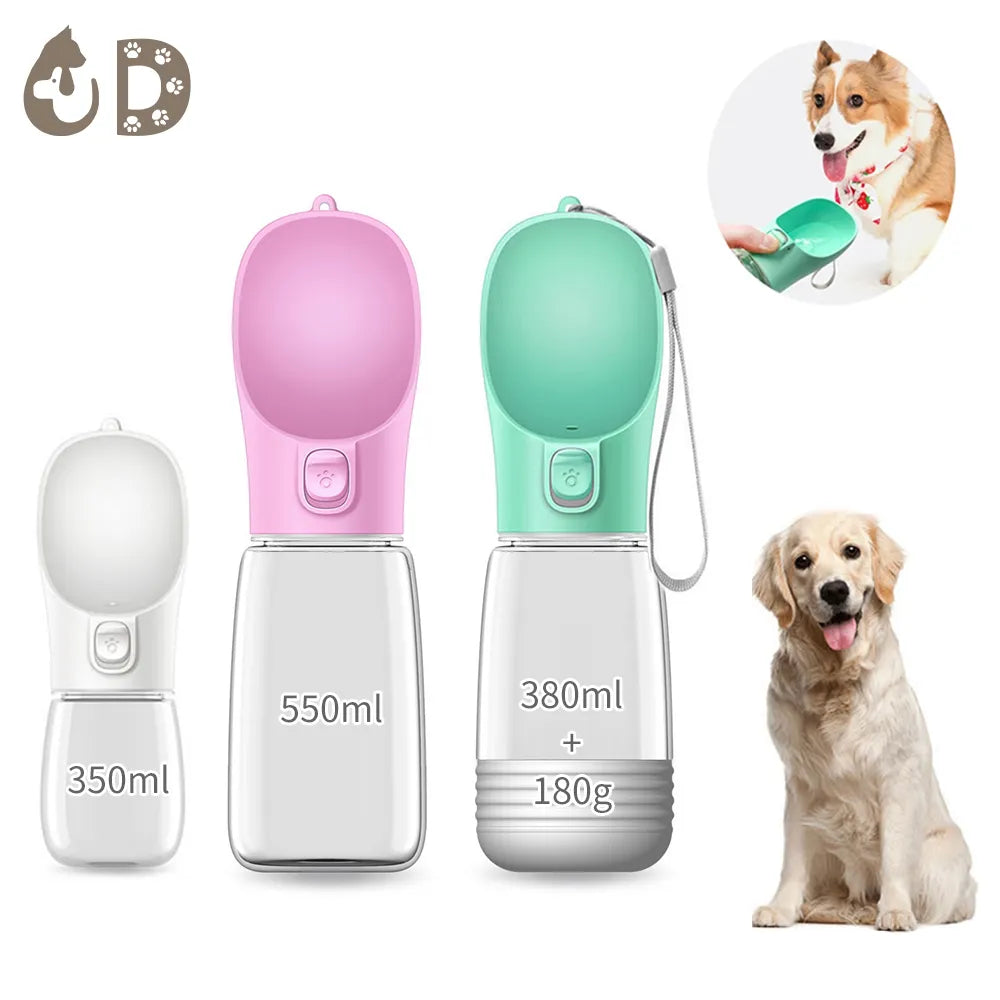 Portable Dog Water Bottle Food and Water Container Water Bowl Outdoor Walking Puppy