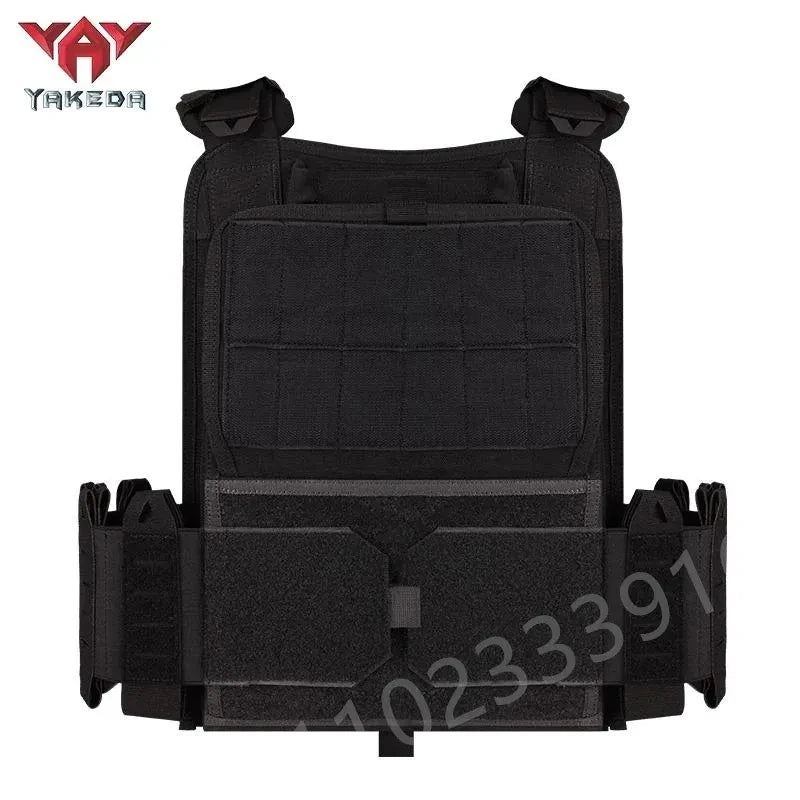 Yakeda New combat vest 6094 quick detachable light laser cut tactical vest black gear