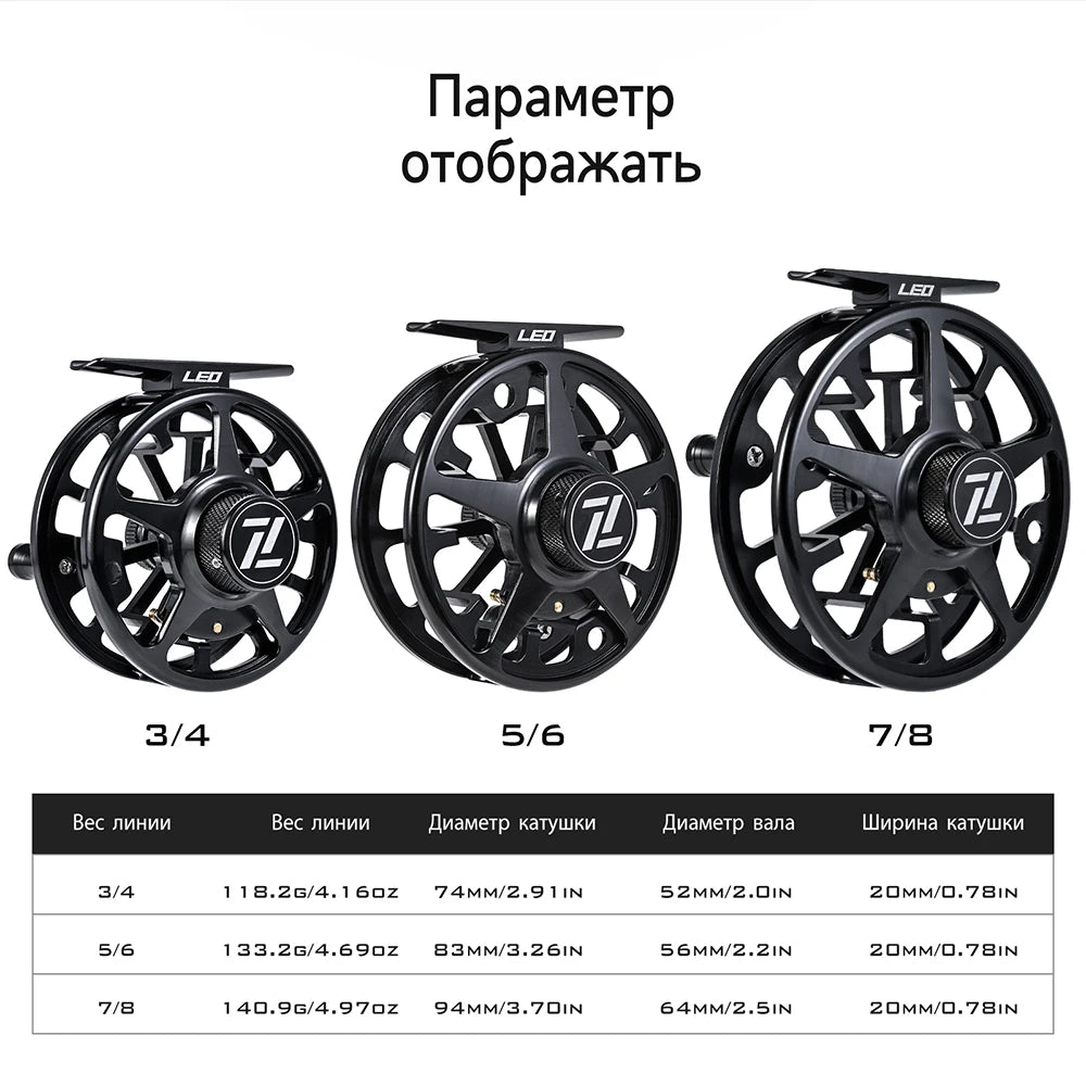 LEOFISHING Star Fly Fishing Wheel Aluminum Alloy FA3/4 FA5/6 FA7/8 Front Fishing Reel