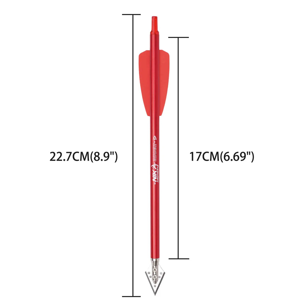 ELONG OUTDOOR Crossbow Arrows Aluminum Bolt 7.5" for Ek Archery Adder Cobra System with 2" Wings for archery shooting Shooting