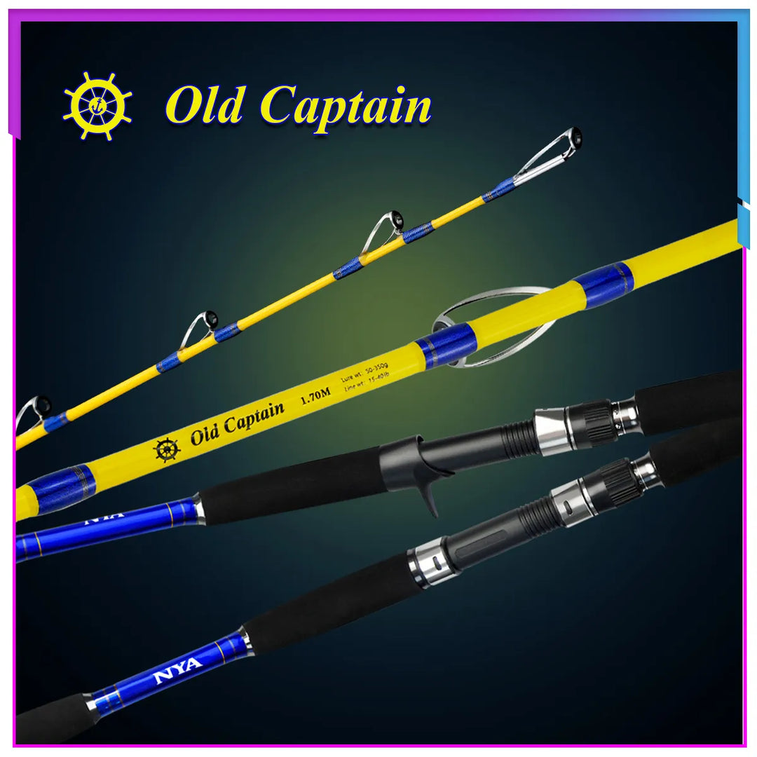 Old Captain 1.6m 5 feet Very Strong Solid Tip Slow Jigging Rod Casting XH action