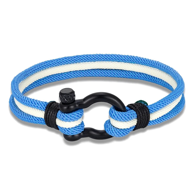 MKENDN Fashion Men Women Argentina Yellow Flag Multilayer Nautical Rope Bracelet