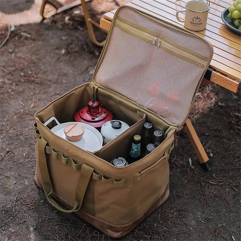 Newest Outdoor Camping Storage Bag Camping Hiking Meal Bag Large Storage Lamp