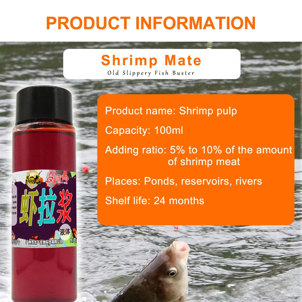 100ML Fish Attractant Shrimp Bait Liquid Fish Bait Fishing Accessories Fishing Supplies