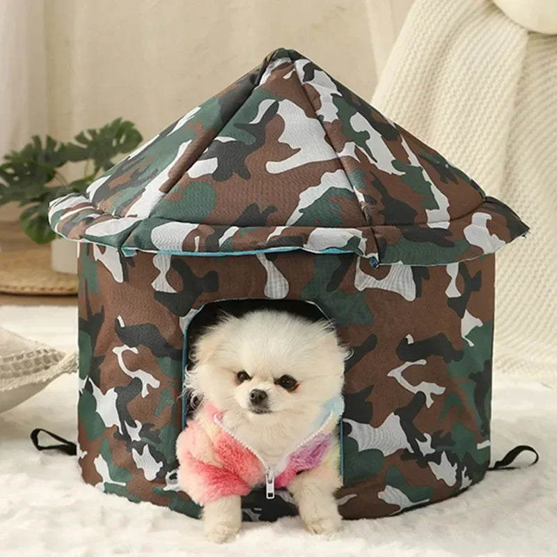 Outdoor Waterproof Cats Dog Houses Foldable Warm Winter Tent Bed for Small Medium