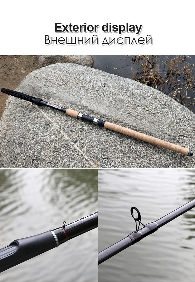 BIGBIGWORLD Feeder FIshing Rod Telescopic Spinning Casting Travel Rod