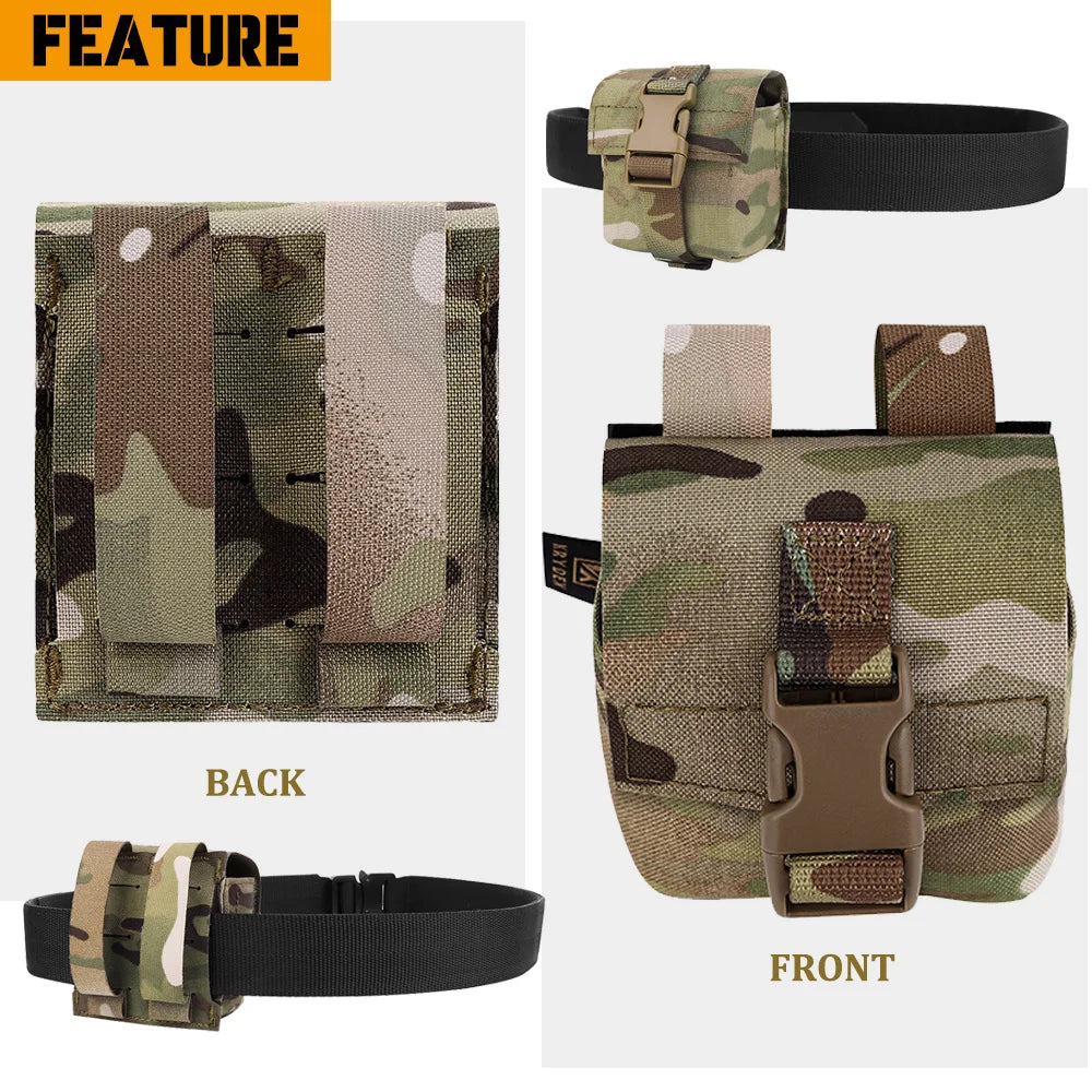 KRYDEX Tactical Waist Bag Pouch Small Handy Army EDC  Frag Grenad Glove Pouch Pack