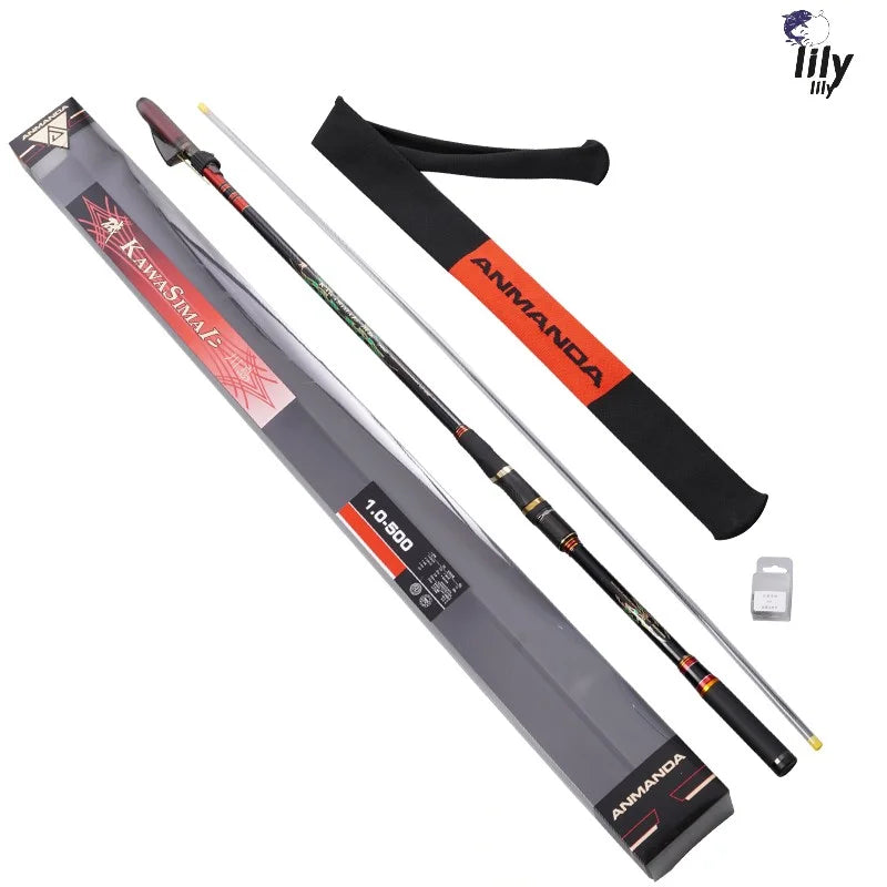 Anmanda Kawasimai Rock Fishing Rod 5m UltraLight carbon reef rock rods Hand Sea Telescopic Dualuse Rod Ocean Rock Fishing pole