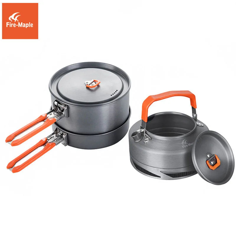 Fire Maple Camping Cookware Utensils Dishes Camp Cooking Set Hiking Heat Exchanger