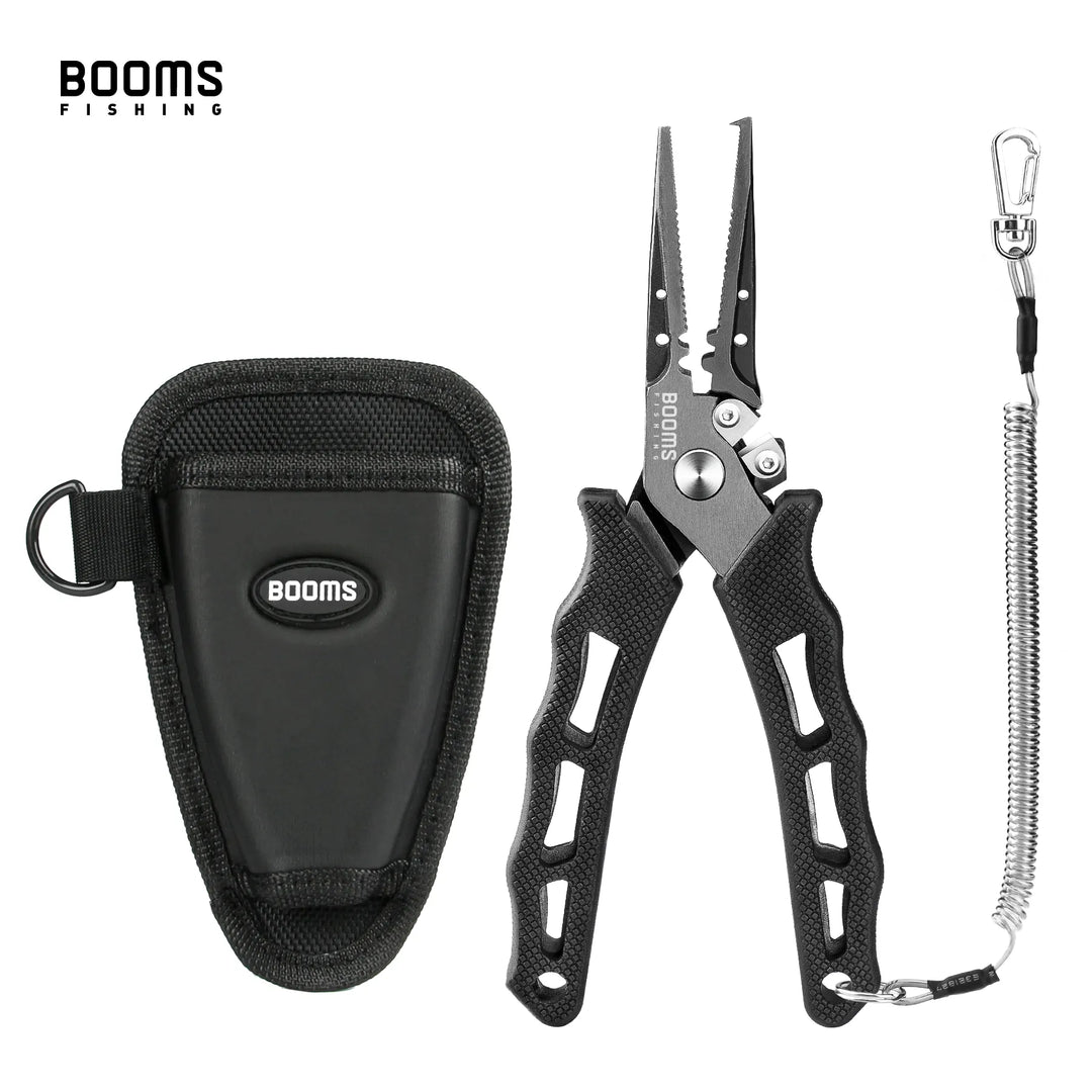 Booms Fishing F07 Stainless Steel Fishing Pliers Braid line Cutters Crimper Hook Remover