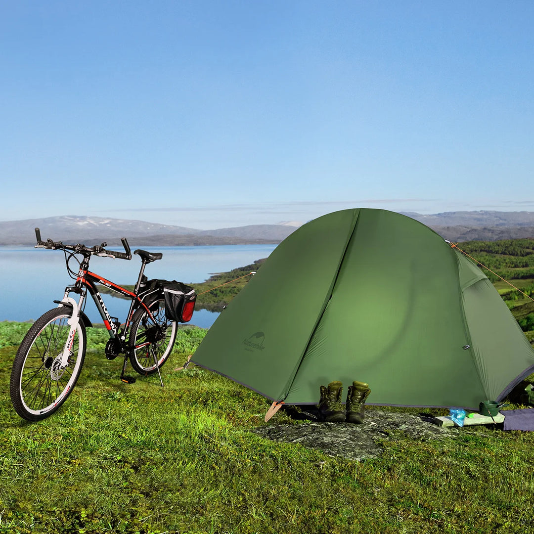 Naturehike Outdoor Ultralight Cycling Tent 1 2 People Backpacking Trekking Mountain Single Camping Tent Waterproof PU4000