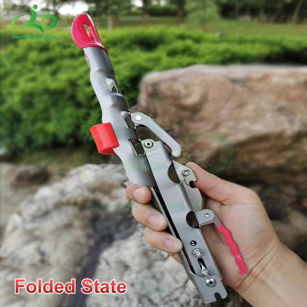 Foldable Automatic Double Spring Angle Fishing Pole Tackle Bracket Anti-Rust Steel Fishing Bracket Rod Holder Fish Tackle