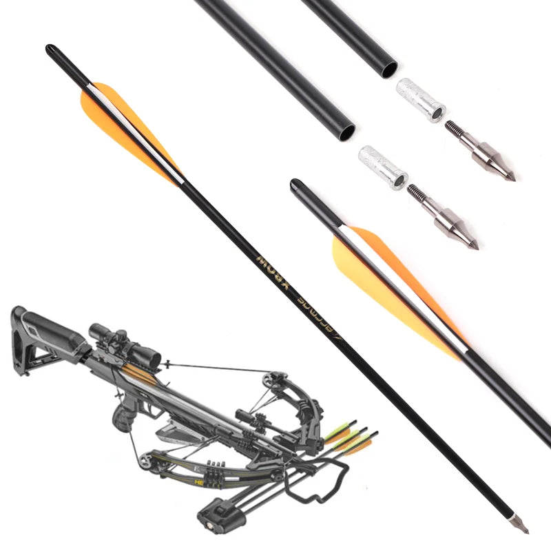 12 New Crossbow Carbon Arrow 13 16 18 20 22 inches Spine400 Bolts For Hunting Shooting