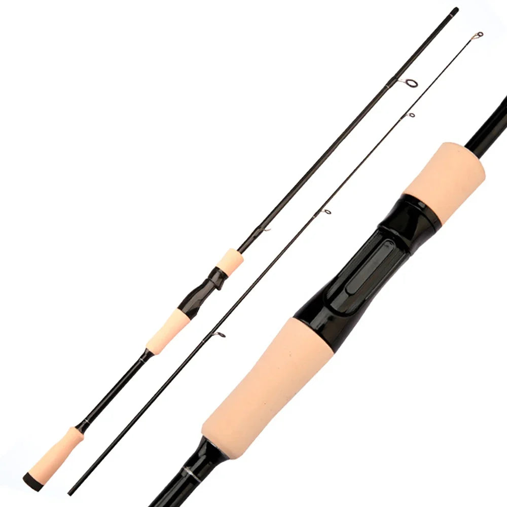 Baitcasting Spinning Travel Carbon 2 Section Fishing Rods Casting Weight 8-25g Power