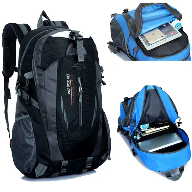 Men's Hiking Outdoor Nylon Backpack Travel Climbing Rucksack Sports Bag Camping