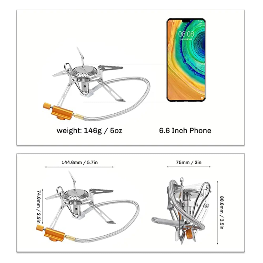 Hiking Gas Stoves Outdoor Picnic Stove Fire Maple Ultralight Portable Stainless Steel Gas