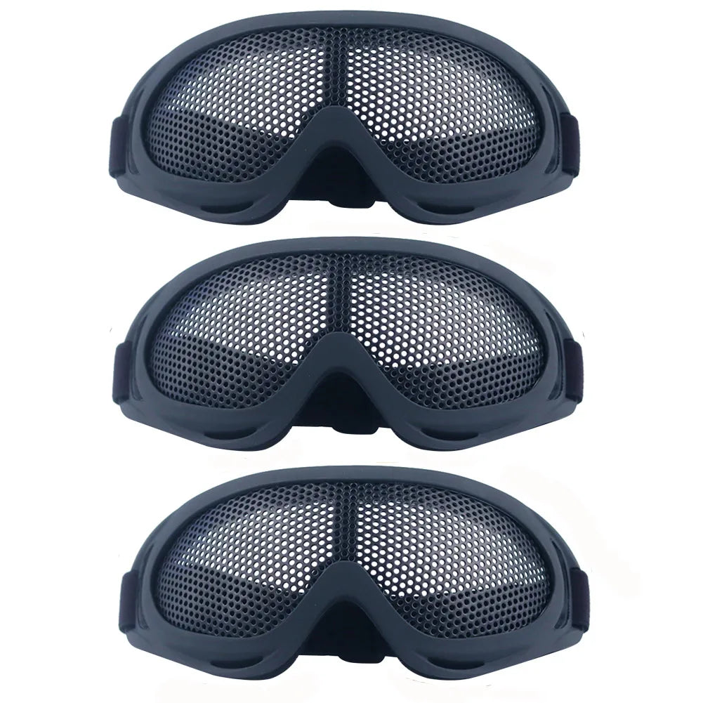 3X Steel Wire Mesh Goggles Eyes Protective Safe Glasses Delicate Outdoor Hunt Eye