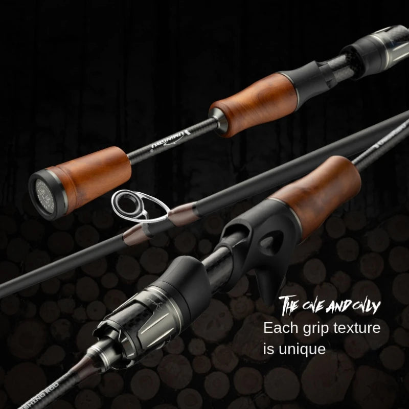 Ultra Light Fishing Rod Carbon Fiber Spinning Casting Fishing Pole Ultra Soft Solid Top Fast