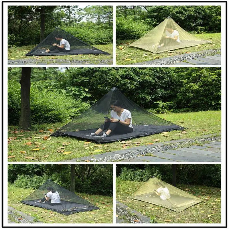 Ultralight Outdoor fishing Hiking inner Tent Summer Mesh Tent Body Inner Tent Vents mosquito net Camping Netting Survival Kit