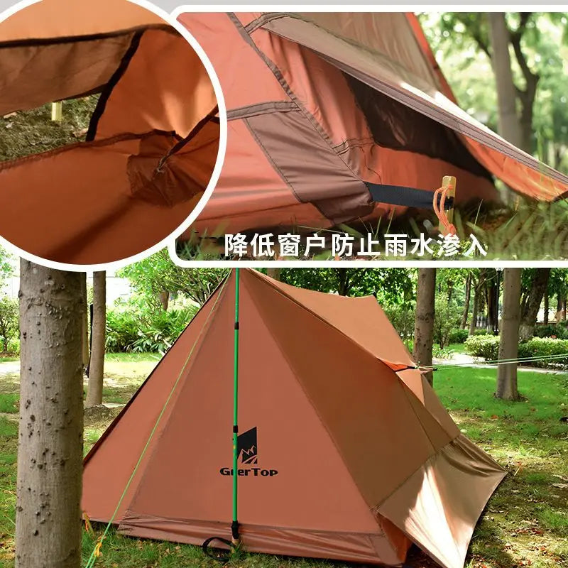 Outdoor Ultralight Camping Tent (no pole) 2 Person Tent Sun Shelter