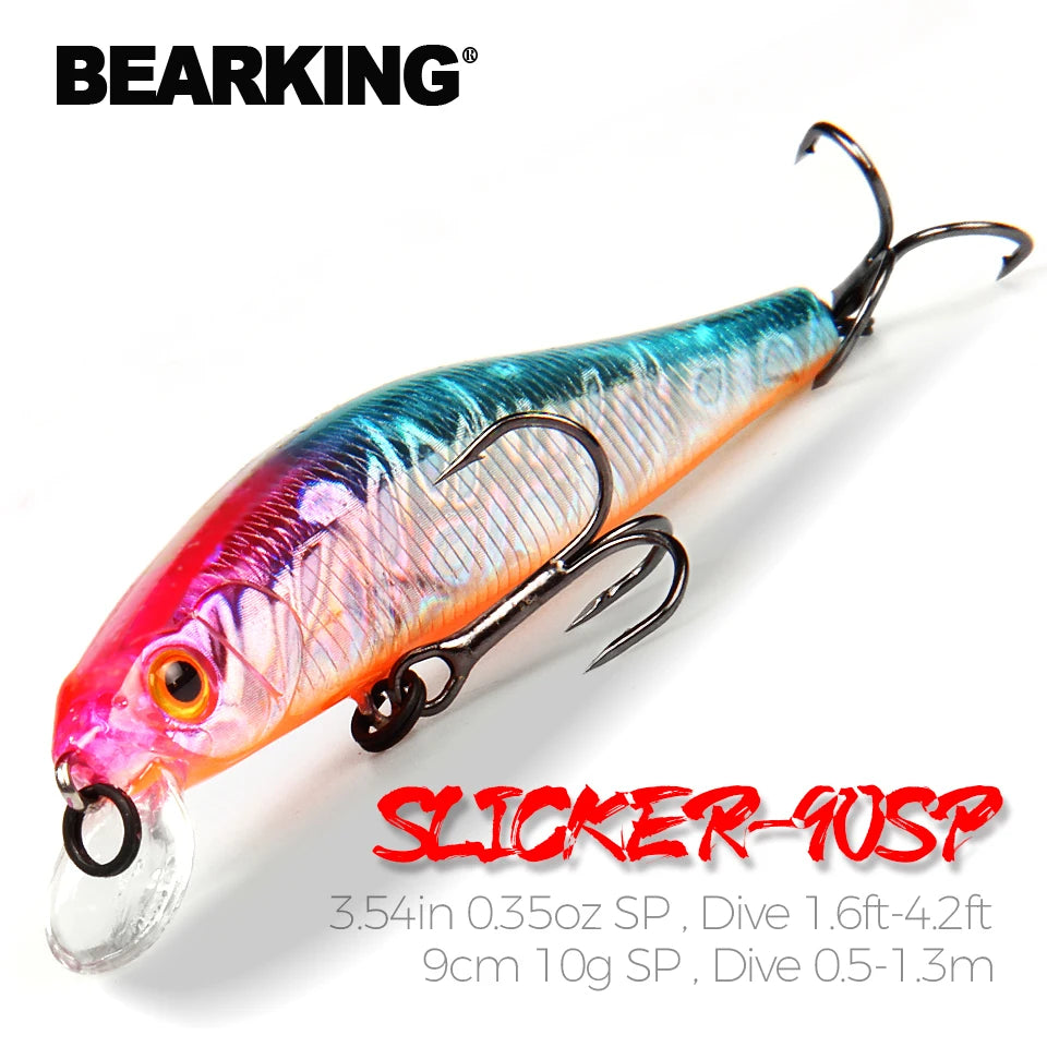 BEARKING 9cm 10g Hot fishing gear shone SP lures minnow crank ,Tungsten magnet